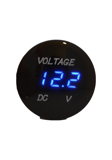 12v 24v Dc Voltmetre Yuvarlak Bombeli