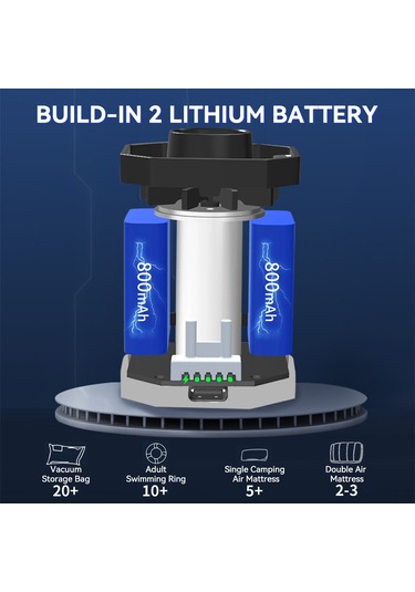 Yifomall "taşınabilir Şişirme Pompası - 6 Nozullu Kablosuz Şişirme & Emiş Cihazı"