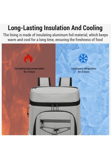 Lemestar Outdoor Piknik Çanta Isı Saklama Çift Katlı Aluminyum Folyo Soğukluk Sıcaklık Koruyucu Su Geçirmez Outdoor Aktivite Çanta Mavi Mavi