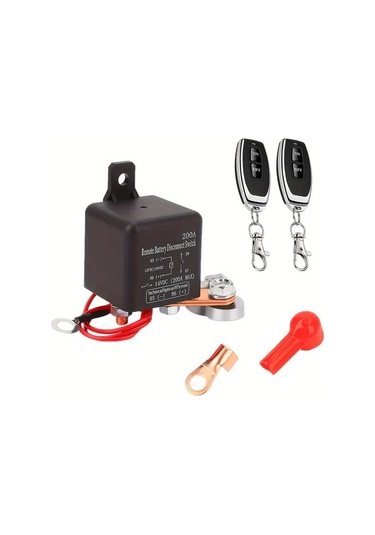 Elmpaly 200a 12vdc Agir Tip Uzaktan Kumandali Araç Akim Kesici Anahtari Çift Kumanda Bakir Kontakli 12v Tüm Araçlar Için