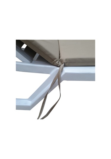 Mirzade Standart Fermuarlı Şezlong Minderi Su Geçirmez Kumaş-açık Bej