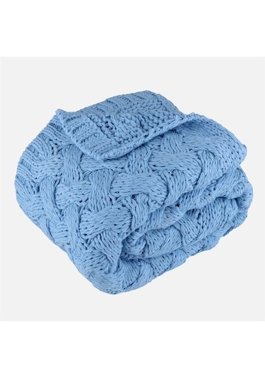 Serenita Saç Örgü Triko Tv Battaniyesi Throw Koltuk Şalı (538861611)-110X160