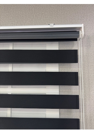 Donatti Bambu Zebra Stor Güneşlik Perde Siyah Siyah