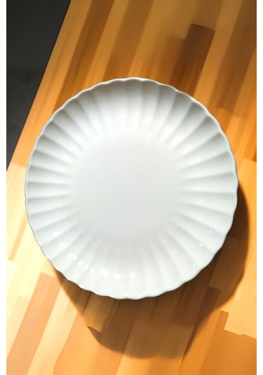 Kütahya Porselen Bone Luz Form Pasta Takımı 6 Parça 21cm Beyaz Bnlzf21dus600 Beyaz