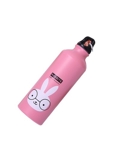 Sevimli Hayvan Yaratıcı Hediye Açık Hava Taşınabilir Spor Bisiklet Kamp Yürüyüş Bisiklet Okul Çocuklar Su Şişesi Ed3q81 Pembe