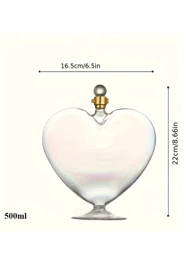 Atay Garage Kalp Şeklinde Şarap-viski Sürahisi 500ml Ev Dekerasyon Parti Barlar İçin Harika