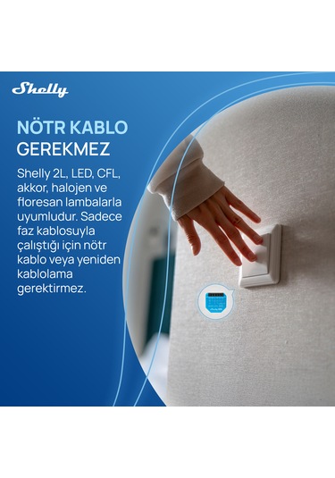 Shelly 2l Gen3 Nötrsüz 2 Kanallı Akıllı Röle