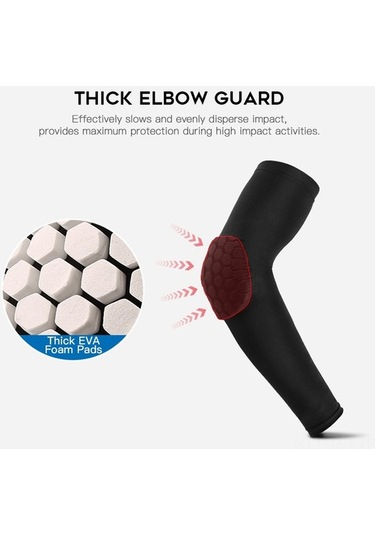 Flybuy Geniş Kullanım, 1 Adet Dirsek Kılıfı Kadınlar Erkekler İçin Kaymaz Dirsek Destek Dirsek Pedi Basketbol Voleybol Futbol Bisiklet Koşu İçin Koruyucu Siyah Siyah