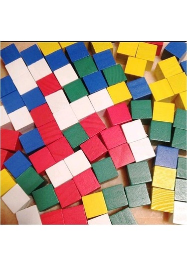 Hobi Eğitim Dünyası Mubishop Birim Küpler 100 Adet Küp Domino +