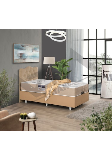 Nero Tek Kişilik Baza Comfort Yatak Modelli Başlık %100 Çelik+ Mdf 100 x 200