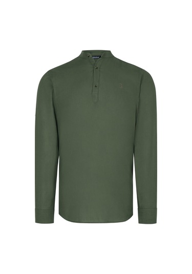 G983 Dewberry Hakim Yaka Erkek Gömlek-haki Haki