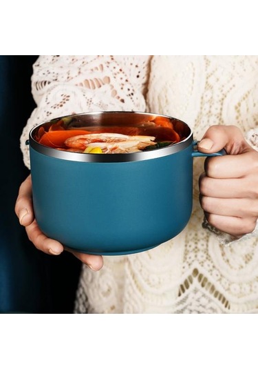 Mavi 900ml/1200ml Erişte Kasesi Kolay Saklanabilir Büyük Kapasiteli 304 Paslanmaz Çelik Anti-pas Karıştırma Kasesi Erişte 1200ml L