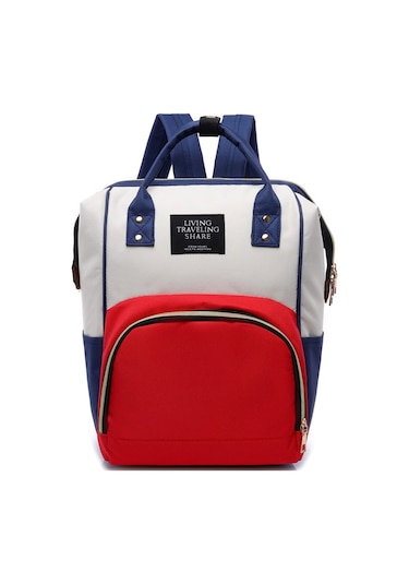 Suofeng Anne Çanta 2022 Yeni Moda Koyu Mavi Kumaş Çift Askılı Çanta, Emzik Taşıma Fonksiyonuyla Pratik Anne Çantası Mavi