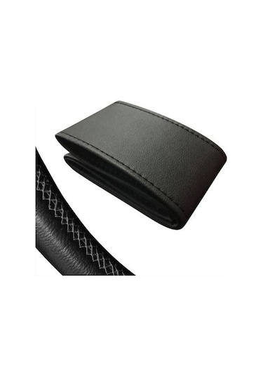 Dikme Direksiyon Kılıfı Soft Siyah Deri Siyah Ip Mum Ipli