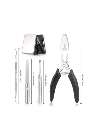 Ezere Paslanmaz Çelik Özel Tırnak Makası Pedikür Seti 4'lü