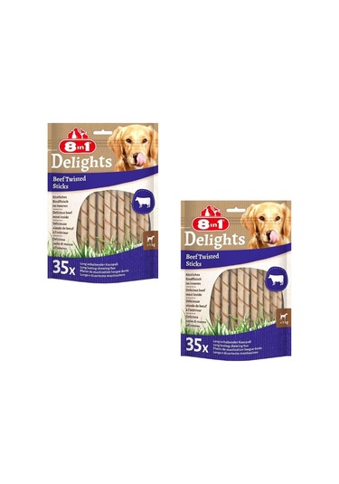 8in1 Delights Köpekler İçin Biftekli Ödül Çubuğu 2 x 190 G