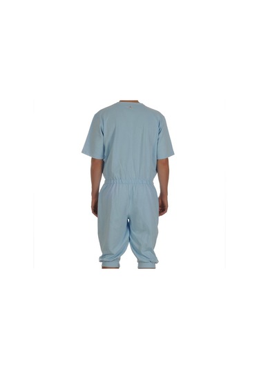 Caretex EH-5 Bacak Fermuarlı Alzheimer Erkek Hasta Tulumu S