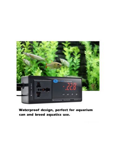 Skycity Ac-112 Su Seviyesi Kontrol Cihazı, Lcd Ekranlı, Isıtma/sojutma Fonksiyonlu, Su Geçirmez, Akvaryum Kaplumbağa Tankı İçin, Avrupa Standartı 220v