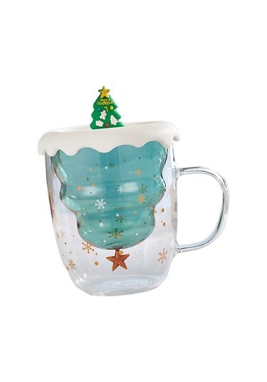 Suntek Yılbaşı Elemanları Mutfak Için Cam Kahve Noel-ağacı Noel Ağacı