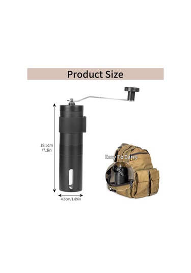 Sequpr Manuel Kahve Değirmeni Paslanmaz Çelik El Kahve Öğütücü