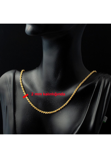 Bilezikci Burma 8 Ayar Altın Zincir 45 CM 8hl452