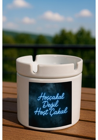 Porselen Baskılı Küllük - Hoşça Kal