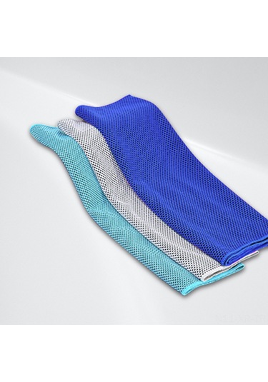 Xiyyadms 3'lü Spor Soğuk Hisli Havlu - Mavi+kral Mavi+gri 30x100cm Hızlı Kuruyan, Teri Emici, Spor, Outdoor Ve Yaz Kullanıma Uygun Çok Renkli