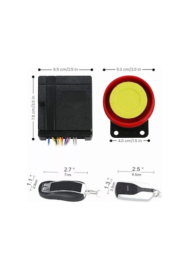 Aubyhe Motorsiklet Güvenlik Sistemi: Uzaktan Başlatma, Kesme Ve Kumandalı Kontrol, 125db Siren, 12v Evrensel Uyumlu, Bluetoothlu, Cs-159a1 Modeli
