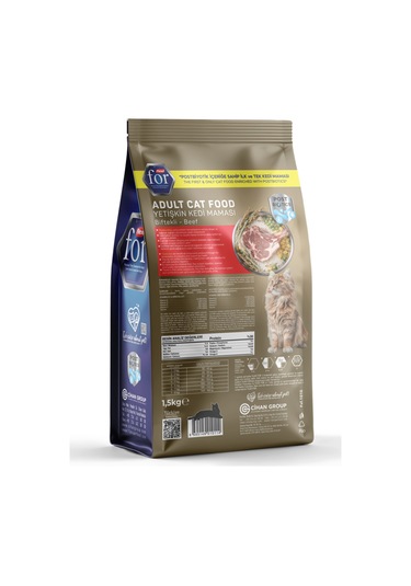 Postbiyotikli Dengeli Formül Biftekli Yetişkin Kedi Kuru Maması - 1.5 Kg