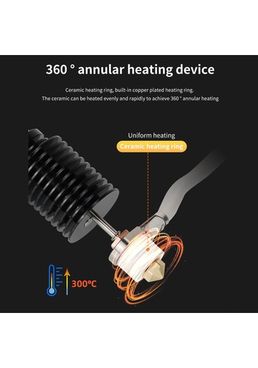 Ximistore9 Chc-v6 Seramik Isı Ucu Seti 24v - Voron2.4/prusa İçin - Pla, Abs, Petg, Tpu, Pa Uyumlu 3d Yazıcı Ekipmanı