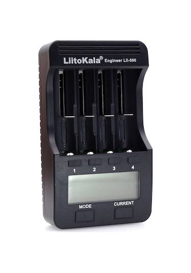 Fosenze Liitokala Lii-500 4 Slot Lcd Ekranlı Şarj Cihazı - 26650/14500/21700/aa/aaa Pil Çeşitleri İçin
