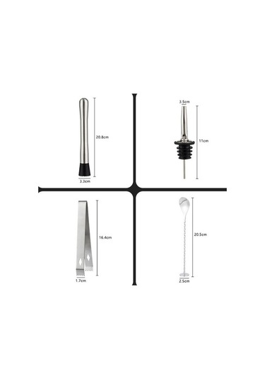 Wondernest Sürahileri, Barmen Shaker Seti Lichen, Bar Araçları, 13 Ec