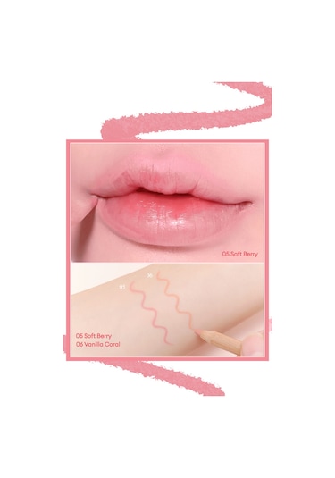 Kremsi e Sahip Dudak Kalemi Ve Kalemtıraş Seti Clıo Velvet Lip Pencil Set 05 Soft Berry 05