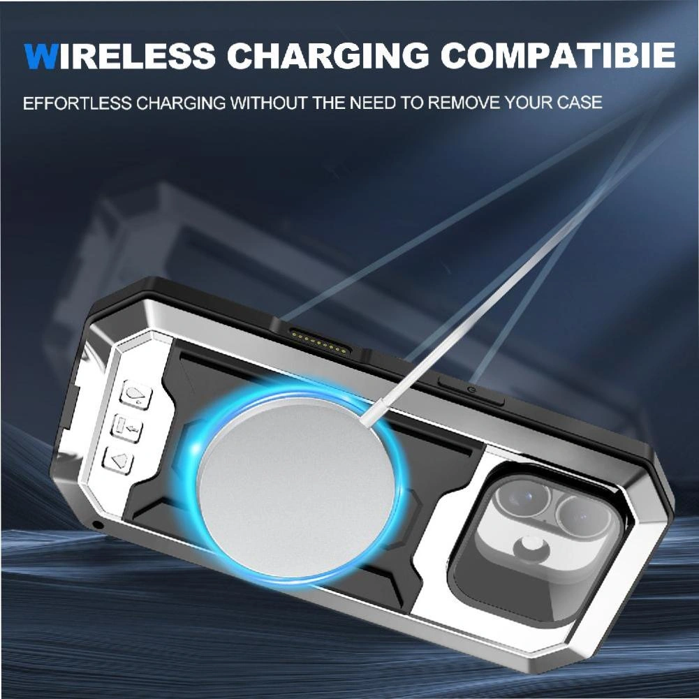 İiphone 17 İçin Metal Standlı Telefon Kılıfı Dahili Kamera Kickstand Cam Ekran Koruyucu Ağır Hizmet Şok Geçirmez