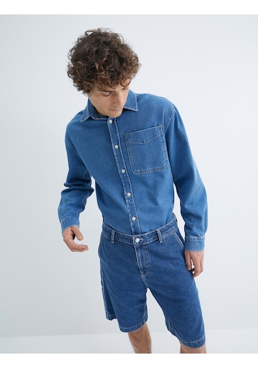 Koton Kot Gömlek Ceket Oversize Cep Detaylı Düğmeli Klasik Yaka Orta İndigo 4sam50028nd İndigo Koton Kot Gömlek Ceket Oversize Cep Detaylı Düğmeli Klasik Yaka Orta İndigo 4sam50028nd İndigo