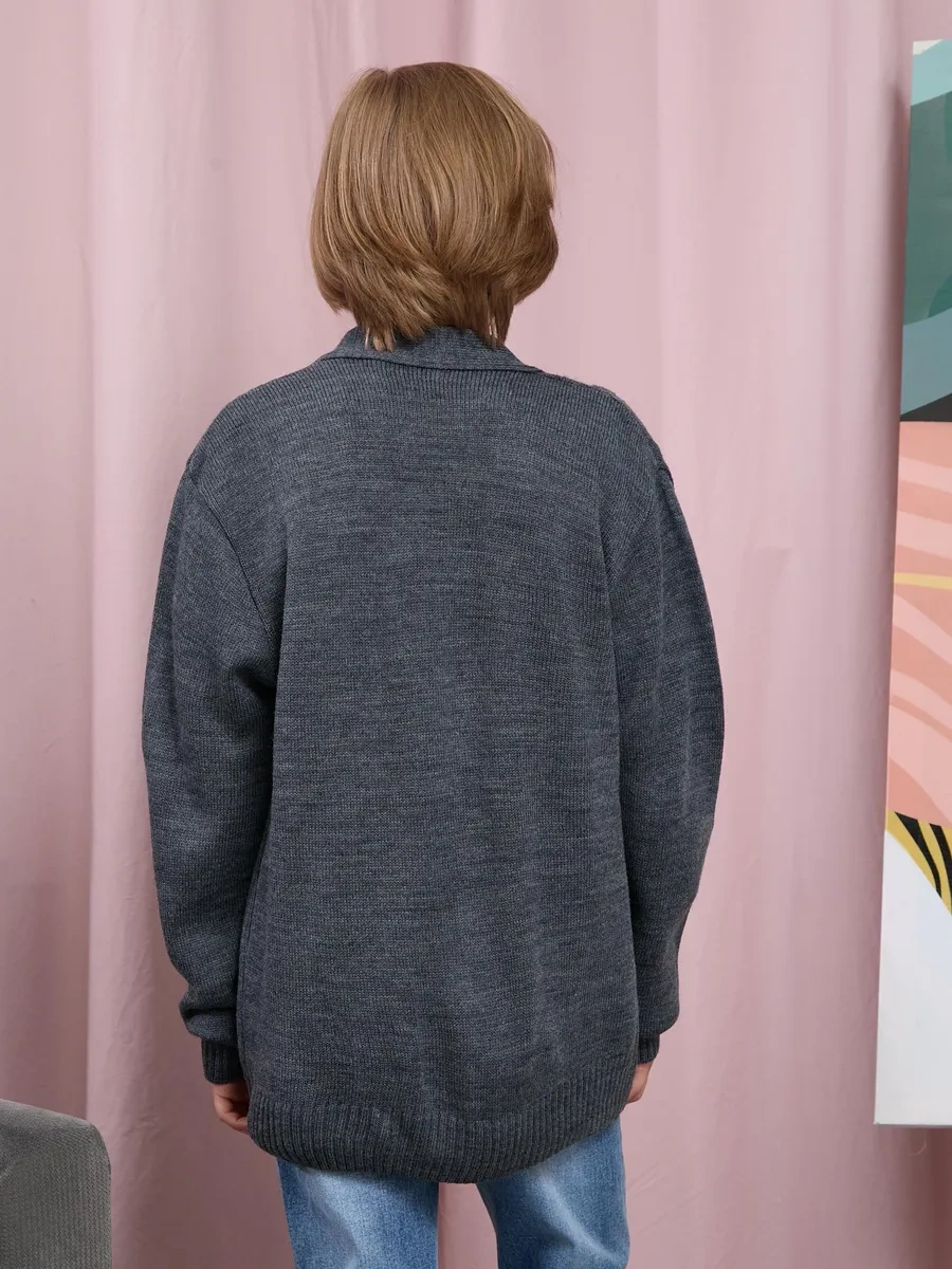 Siti Teks Düğmeli Okul Kazak 467345292 Gri