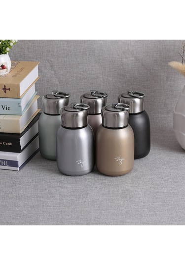 Konesam 304 Paslanmaz Çelik 300ml Siyah Isı Yalıtımlı Termos Bardak - Uzun Süre Isı Tutar, Ev Ofis Spor İçin İdeal