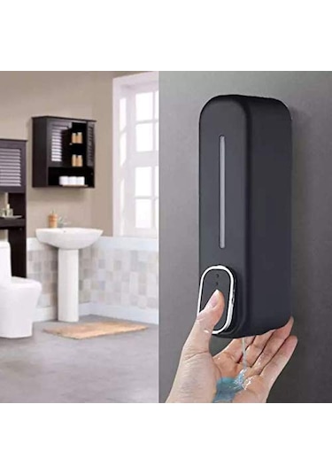 Manuel Basmalı Sıvı Sabunluk 350 Ml Kapasite Banyo Için Sabunluk