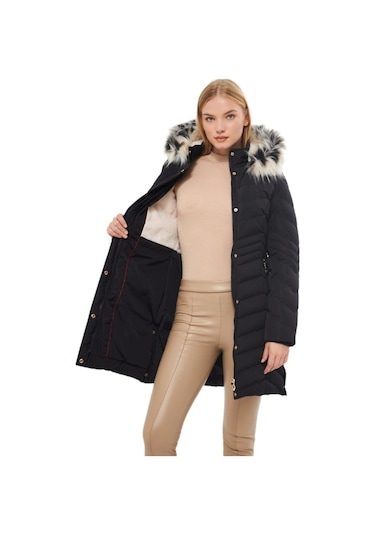 Kadın Büyük Beden Kapüşonlu Spor Mont M5302 Bgl-st03221 001