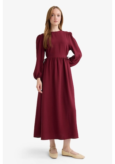 Defacto Regular Fit Bisiklet Yaka Aerobin Uzun Kollu Maxi Elbise E5261ax25aubr115 Bordo Defacto Regular Fit Bisiklet Yaka Aerobin Uzun Kollu Maxi Elbise E5261ax25aubr115 Bordo