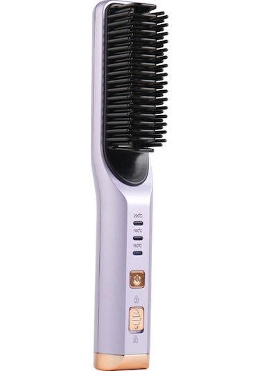 Lemestar Usb Şarjlı Mini Düzleştirici Tarak - Saç Düzleştirme Ve Kıvırma İki Fonksiyonlu