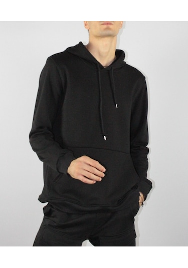 Insane Minds Kapüşonlu Sweatshirt Siyah Basic