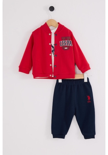 U.s. Polo Assn. Erkek Bebek 3'lü Takım Kırmızı-1689 Kırmızı