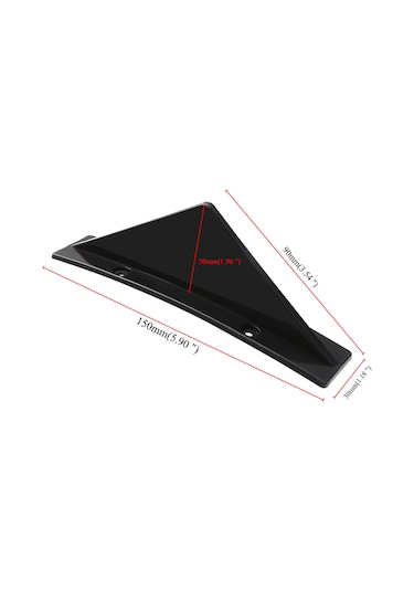 Wezone 4 Adet Abs Siyah Araba Arka Tampon Spoileri - Eğimli Stil, 15cm Boyut, Çift Taraflı Yapıştırıcı Ve Vida Seti