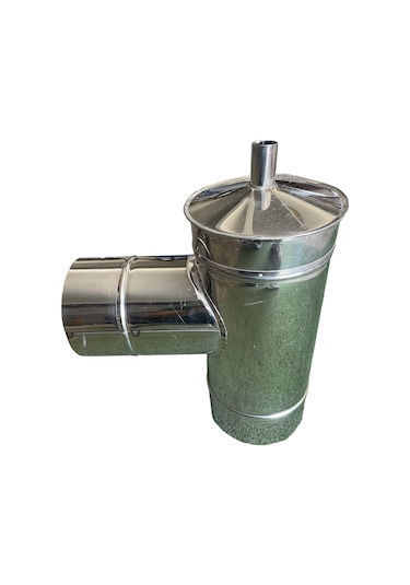 Paslanmaz 13 X 13 Cm Çapında Baca Dirseği Hunili