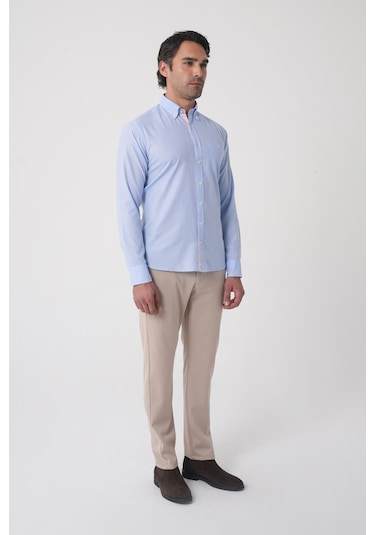 Bisse Erkek Regular Fit Uzun Kol Açık Mavi Gömlek Gmktn250016 33 Açik Mavi
