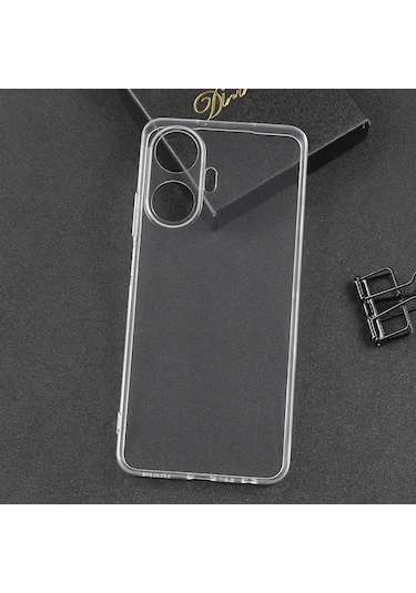 Realme C55 Kılıf Şeffaf İnce Ve Esnek Süper Silikon Kılıf