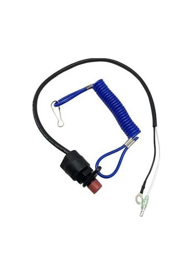Pazly Yamaha Deniz Motorları İçin Acil Durdurma Butonlu Mavi Kordonlu Emniyet Anahtarı
