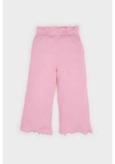 DeFacto Kız Bebek Wide Leg Geniş Bol Paça Fitilli Kaşkorse Pantolon E5557A525SPPN86 Pembe