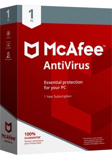 Mcafee Antivirus 2023 1 Yıl 1 Pc Online Teslim (170958115)